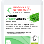🌿'Green HIT Organic Super Food Capsules,' Boost Focus & Gut Health